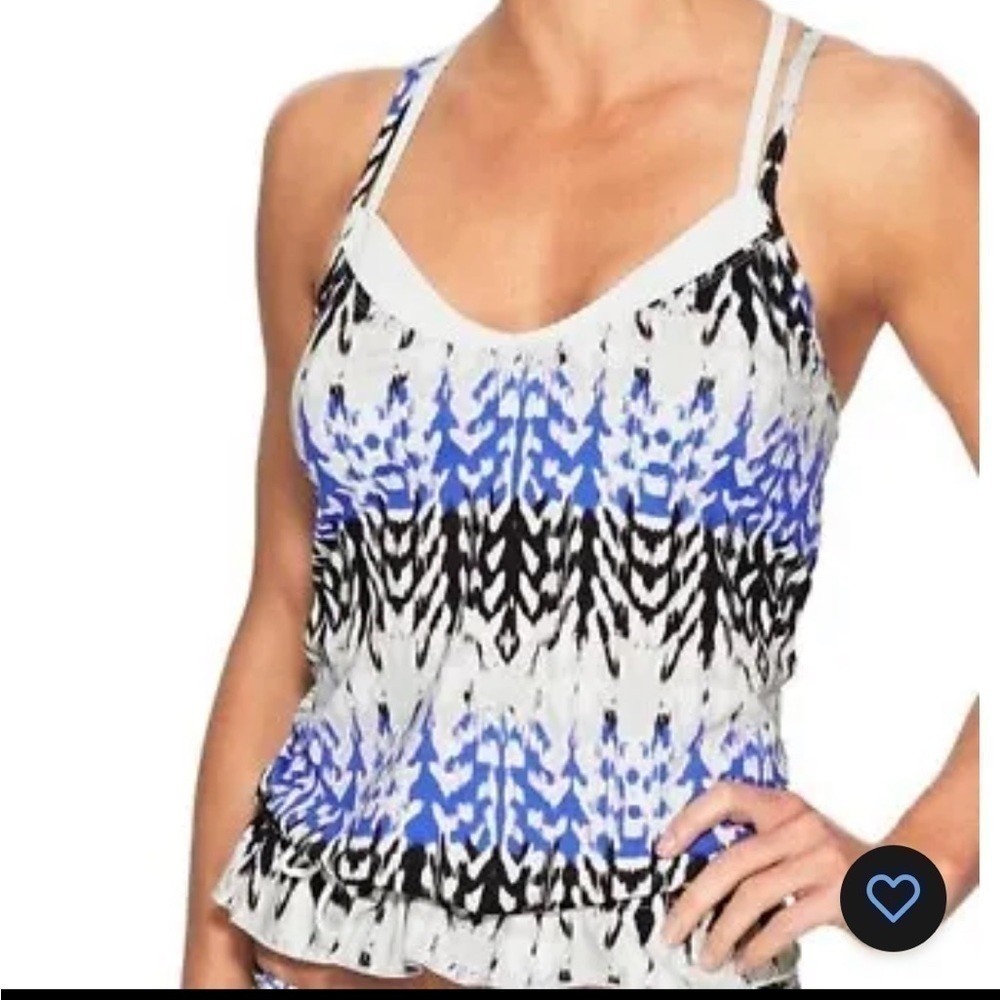 Athleta Swim suit Matching Set Blue Kamala Tankini Top Swim Shorts Size XS
